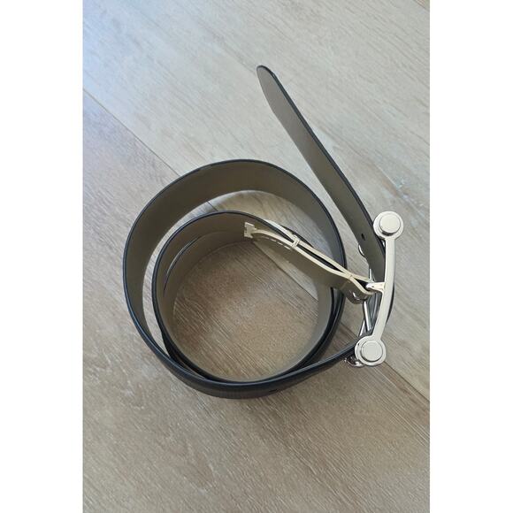 Lauren x Ralph Lauren Champagne Black Reversible Belt One Size Minimalist Basic main image 6